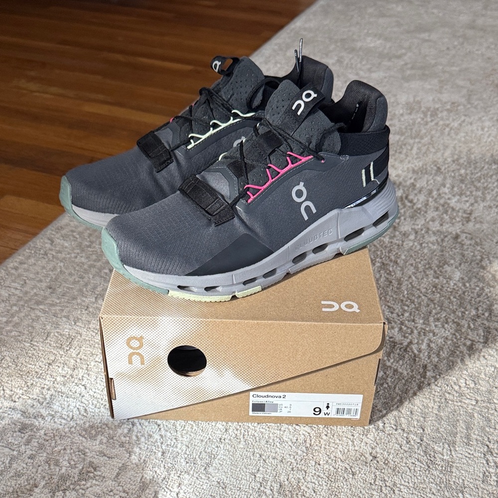 On Running Cloudnova 2  Women’s Shoes - Black and Pink